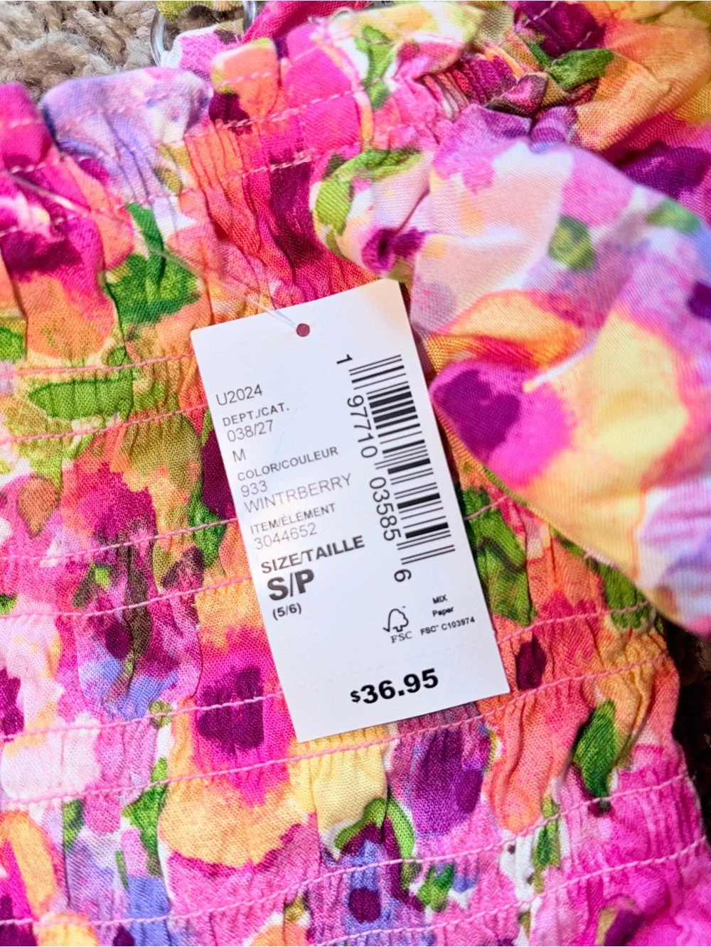 NWT The Children's Place Pink and Purple Floral Dress Flowers 5/6 New - Picture 7 of 8